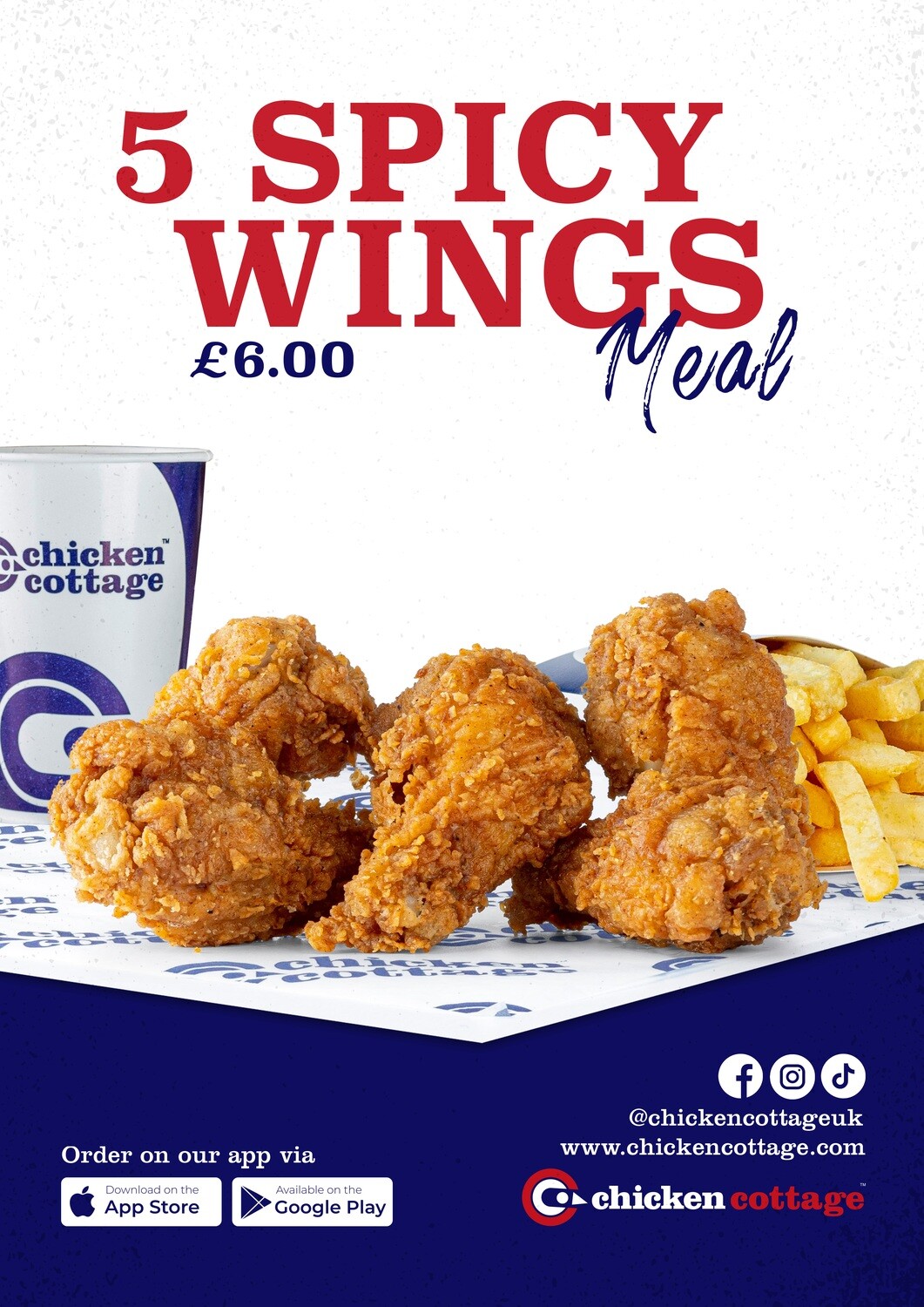 5 Spicy Wings Poster