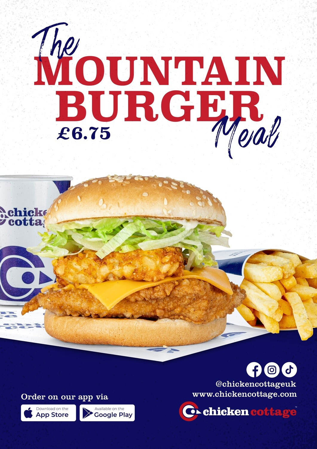 Mountain Burger Meal  Vinyl Sticker