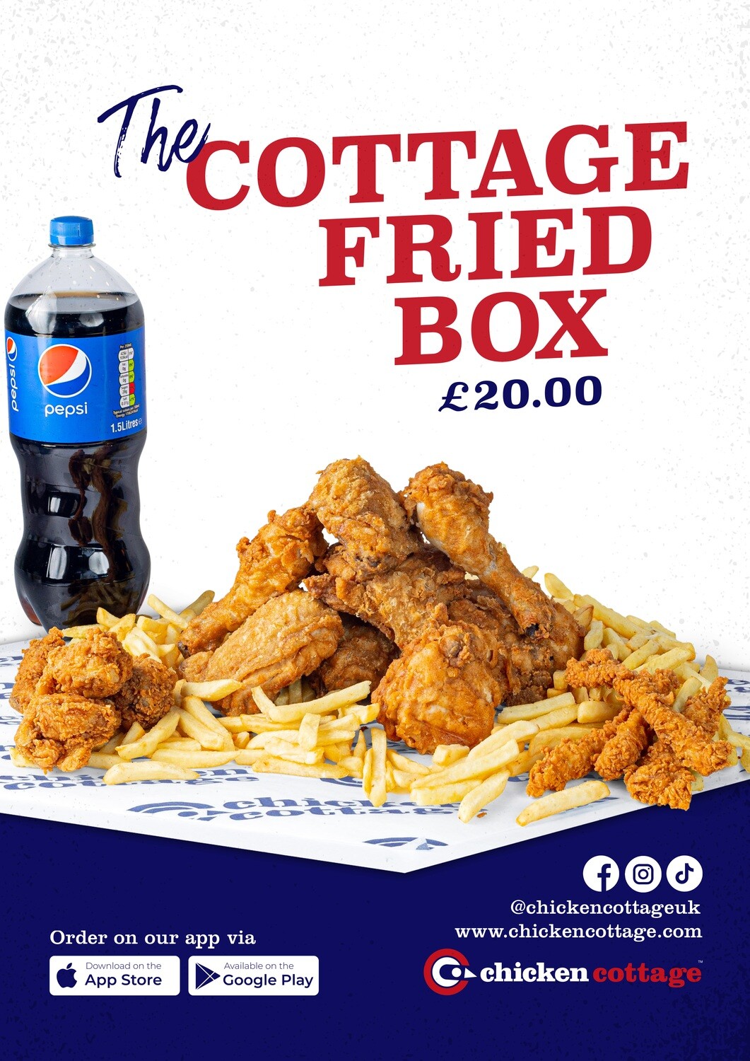 Cottage Fried Box  Vinyl Sticker
