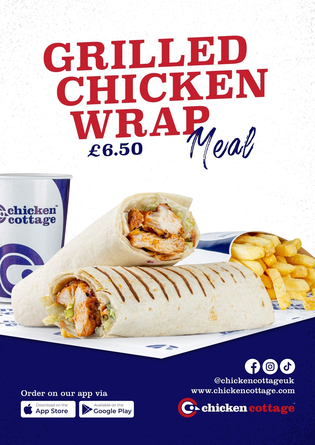 Grilled Chicken Wrap Poster