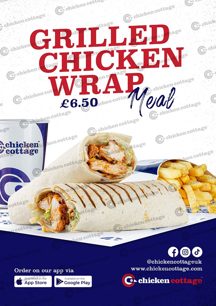 Grilled Chicken Wrap Poster