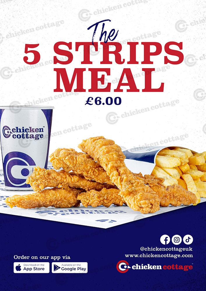 5 Strips Meal Poster