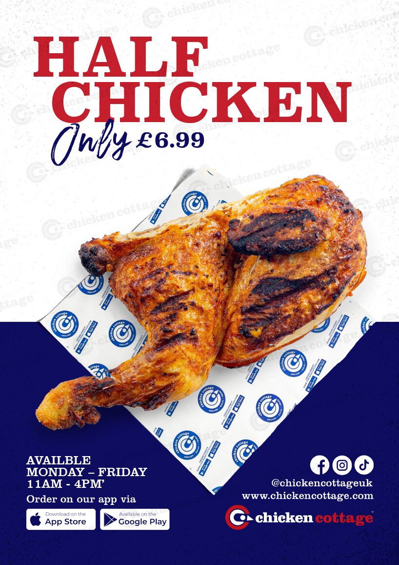Afternoon Deal - Half Chicken Vinyl Sticker