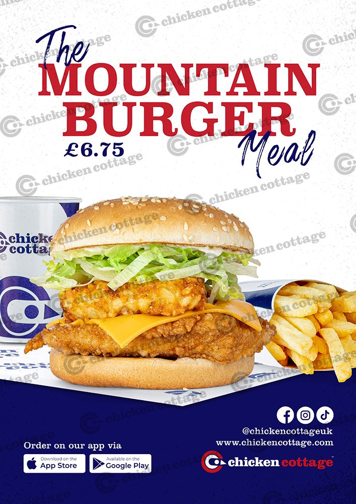 Mountain Burger Meal  Vinyl Sticker