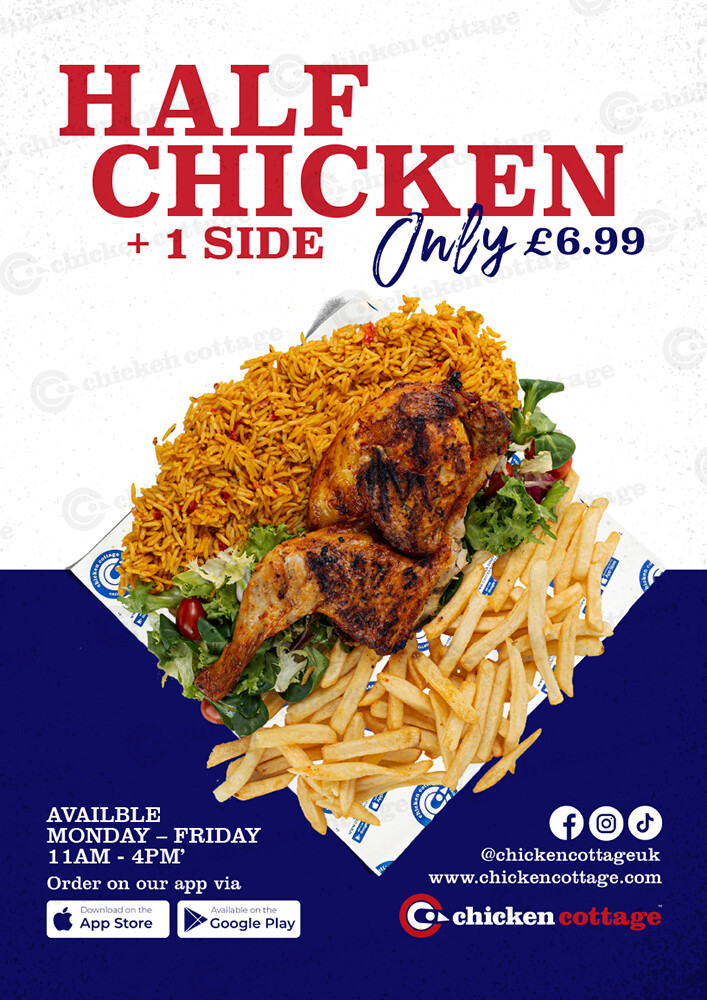 Afternoon Deal - Half Chicken + Side Vinyl Sticker