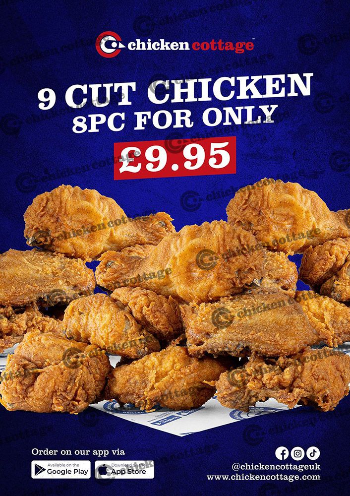 9 Cut Chicken Poster