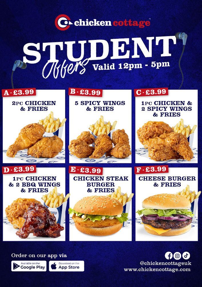 Student Offers 12pm-5pm Vinyl Sticker