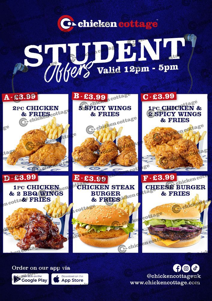 Student Offers 12pm-5pm Vinyl Sticker