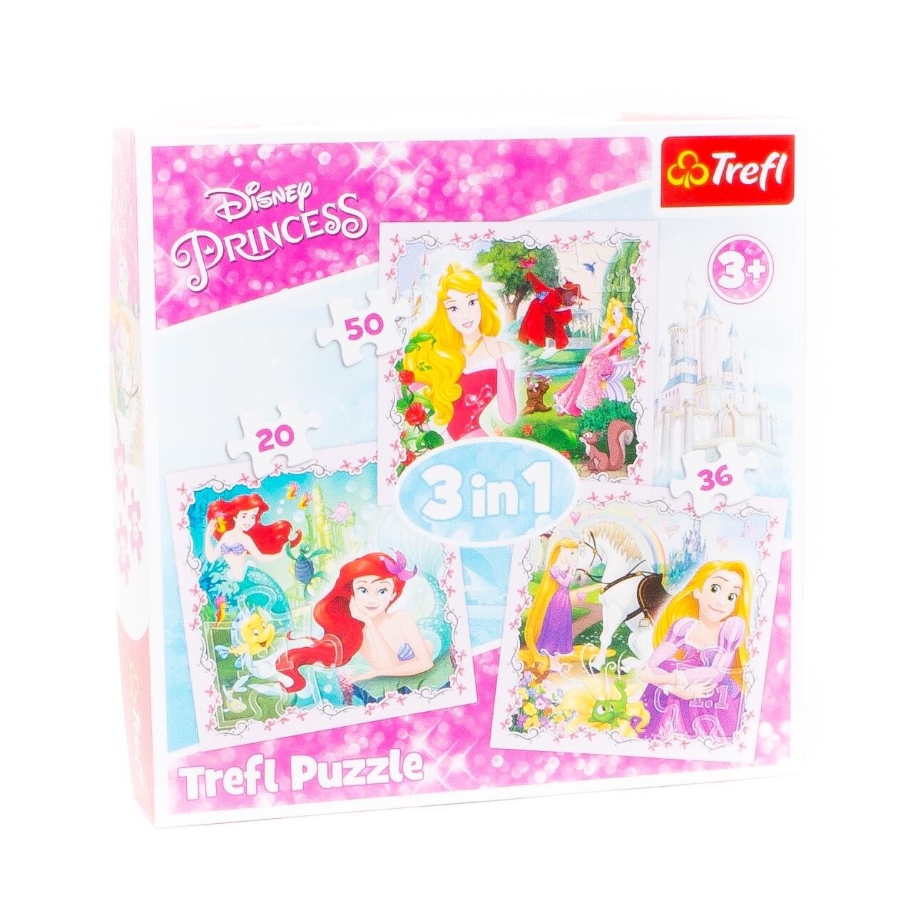 Trefl Puzzle 3v1 Rapunzel, Aurora a Ariel