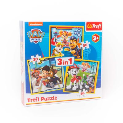 Trefl puzzle Paw Patrol 3v1