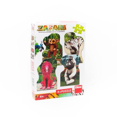 Zafari Zoomba a kamarádi puzzle 4x54 dílků