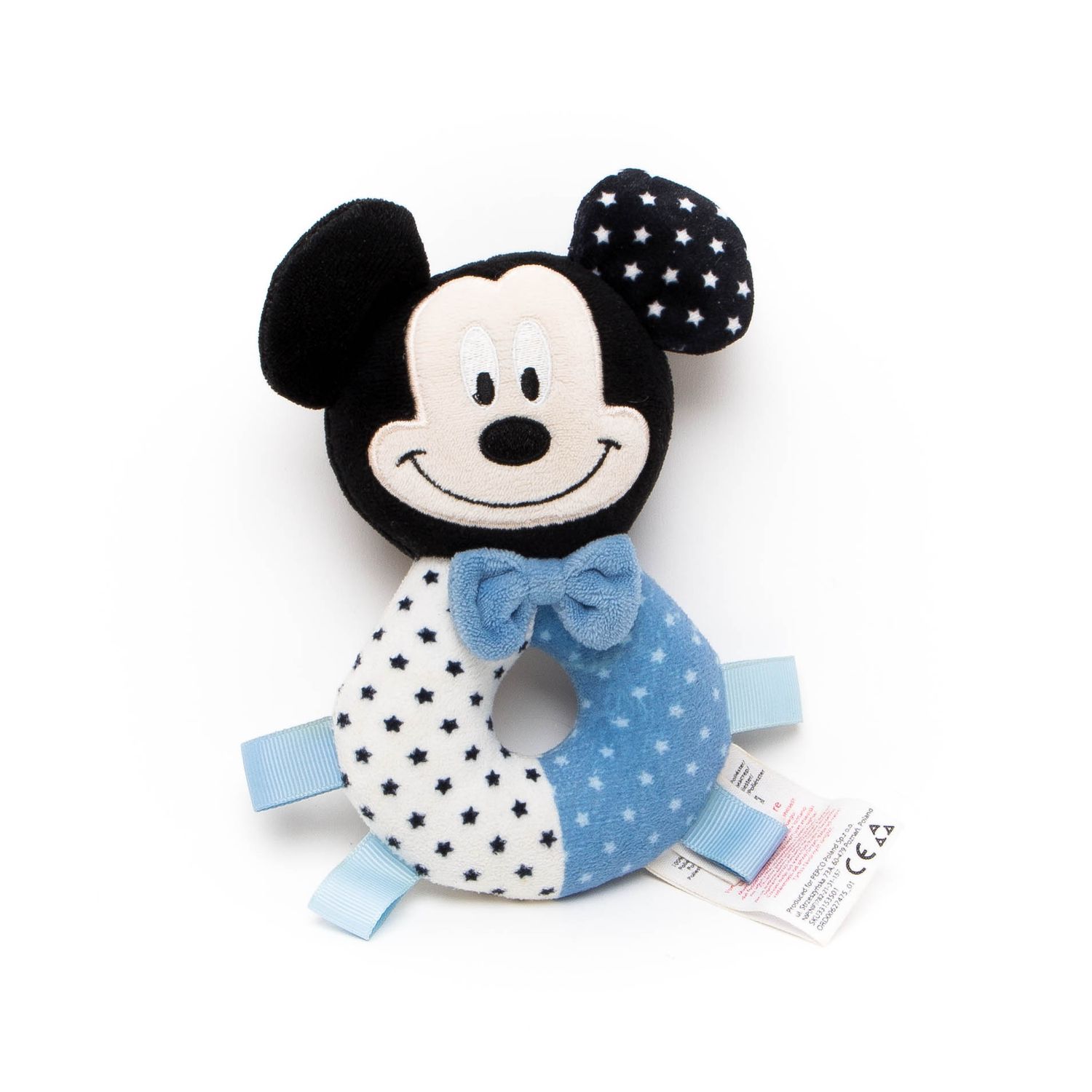 Disney plyšové chrastítko Mickey