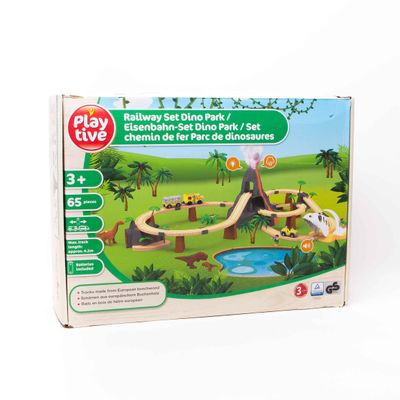 Playtive dřevěná dráha Dino park 65 ks
