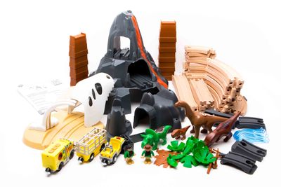 Playtive dřevěná dráha Dino park 65 ks