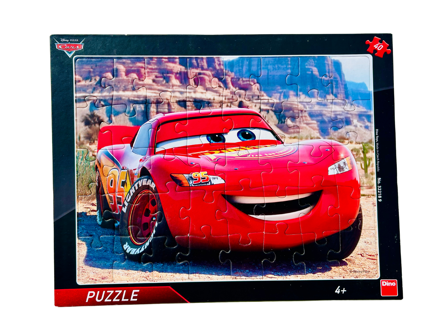 Puzzle Disney Cars – Blesk McQueen (Dino, 40 dílků)