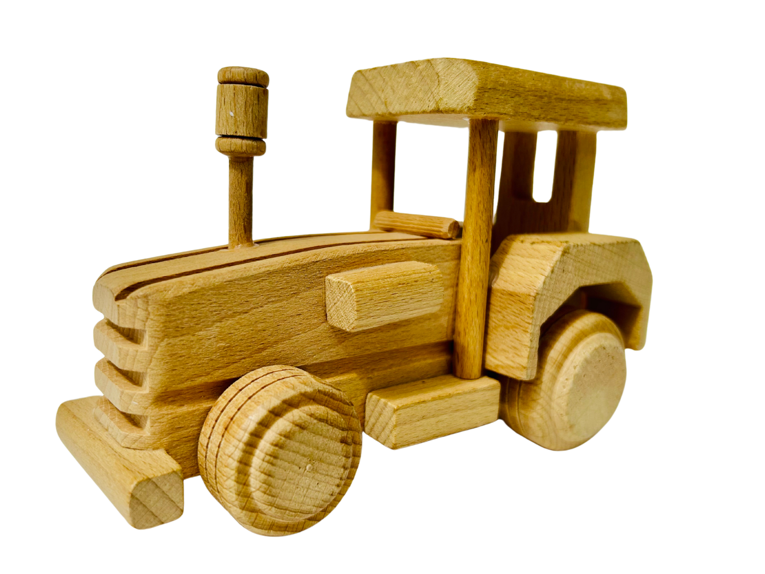 Dřevěný traktor – ruční výroba z masivu