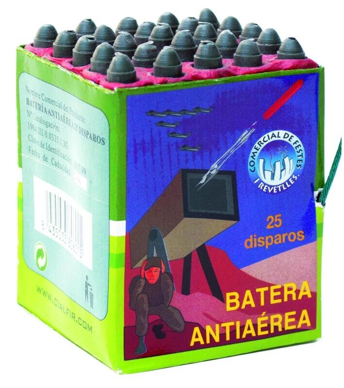 BATERÍA MISILES SILBATO Y TRUENO 25 D.