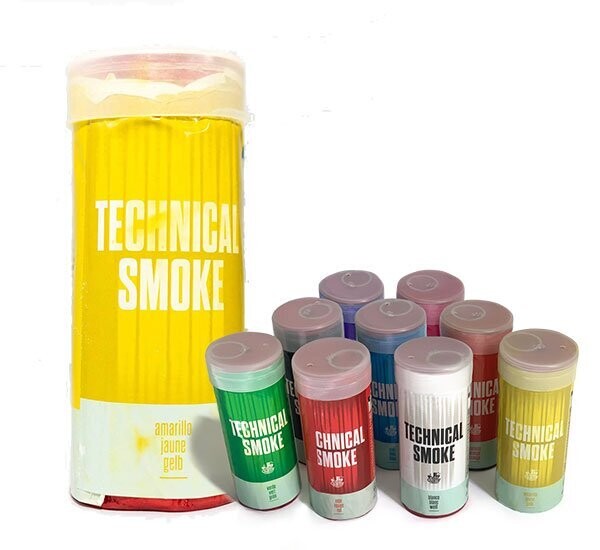 BOTE DE HUMO AMARILLO CON ANILLA