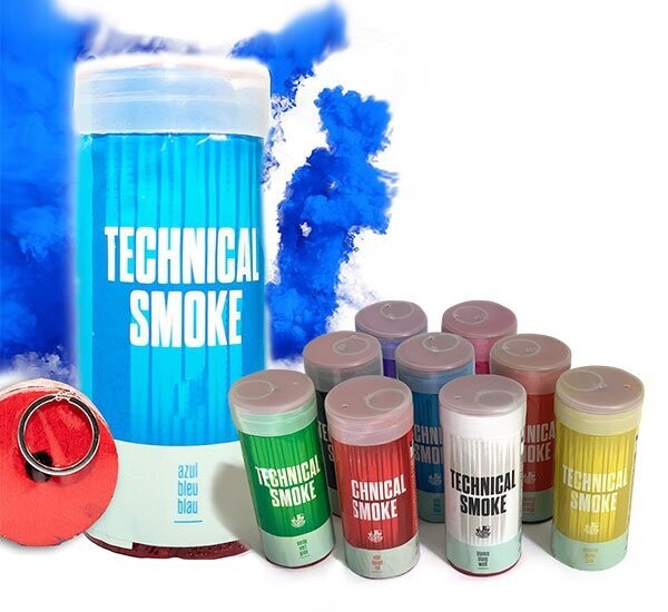 BOTE DE HUMO AZUL CON ANILLA