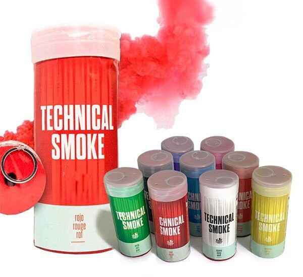 BOTE DE HUMO ROJO CON ANILLA