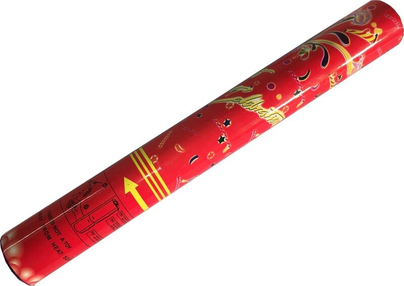 TUBO CONFETI 40 CM COLOR MIX