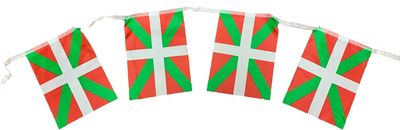 GUIRNALDA DE BANDERAS IKURRIÑAS DE PLÁSTICO