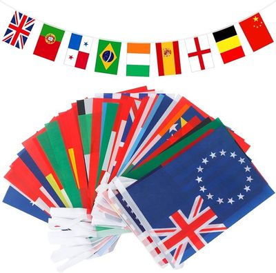 GUIRNALDA DE BANDERAS INTERNACIONALES DE PAPEL