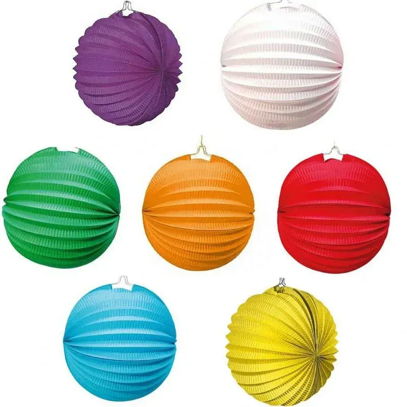 FAROLILLOS DE PAPEL COLORES VARIADOS