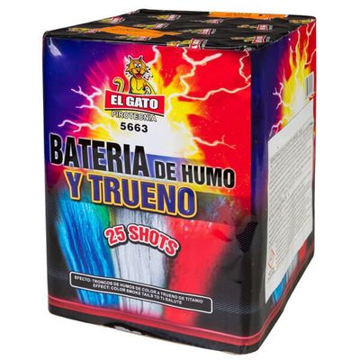 BATERÍA HUMO DE COLORES Y TRUENOS BATERÍA HUMO DE COLORES Y TRUENOS