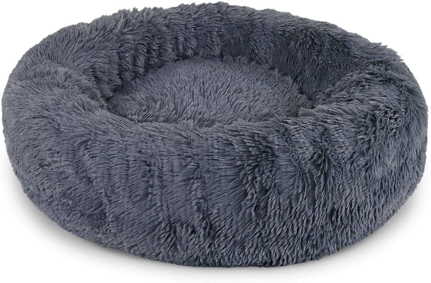 lionto by dibea Panier rond pour chien coussin pour chat panier donut Ø 50 cm (M) Gris clair