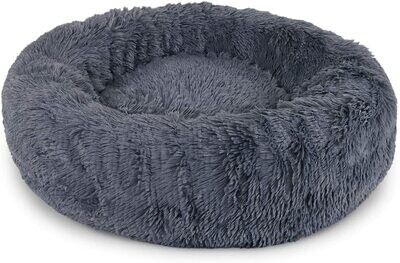 lionto by dibea Panier rond pour chien coussin pour chat panier donut Ø 50 cm (M) Gris clair