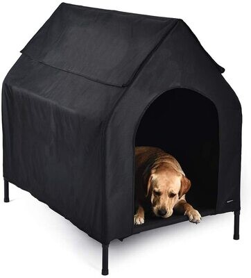 Niche mobile surélevée pour animal domestique, Noir,