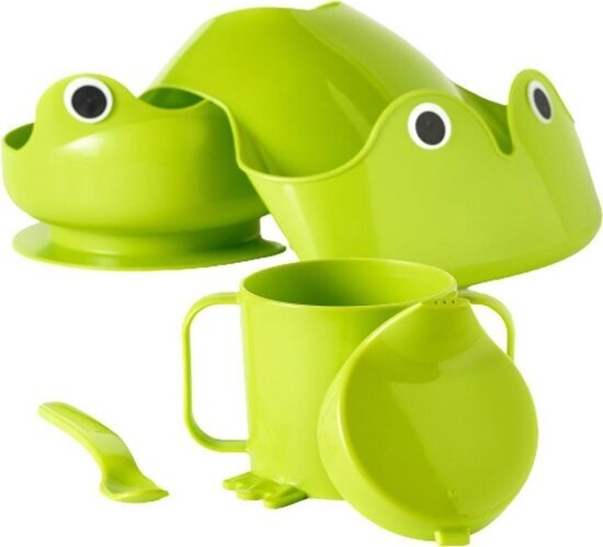 MATA
4-piece eating set, green