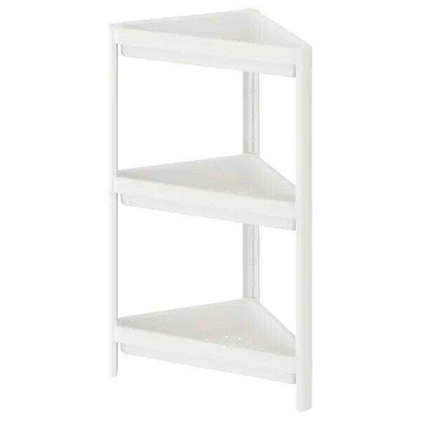VESKEN
Corner shelf unit, white33x33x71 cm