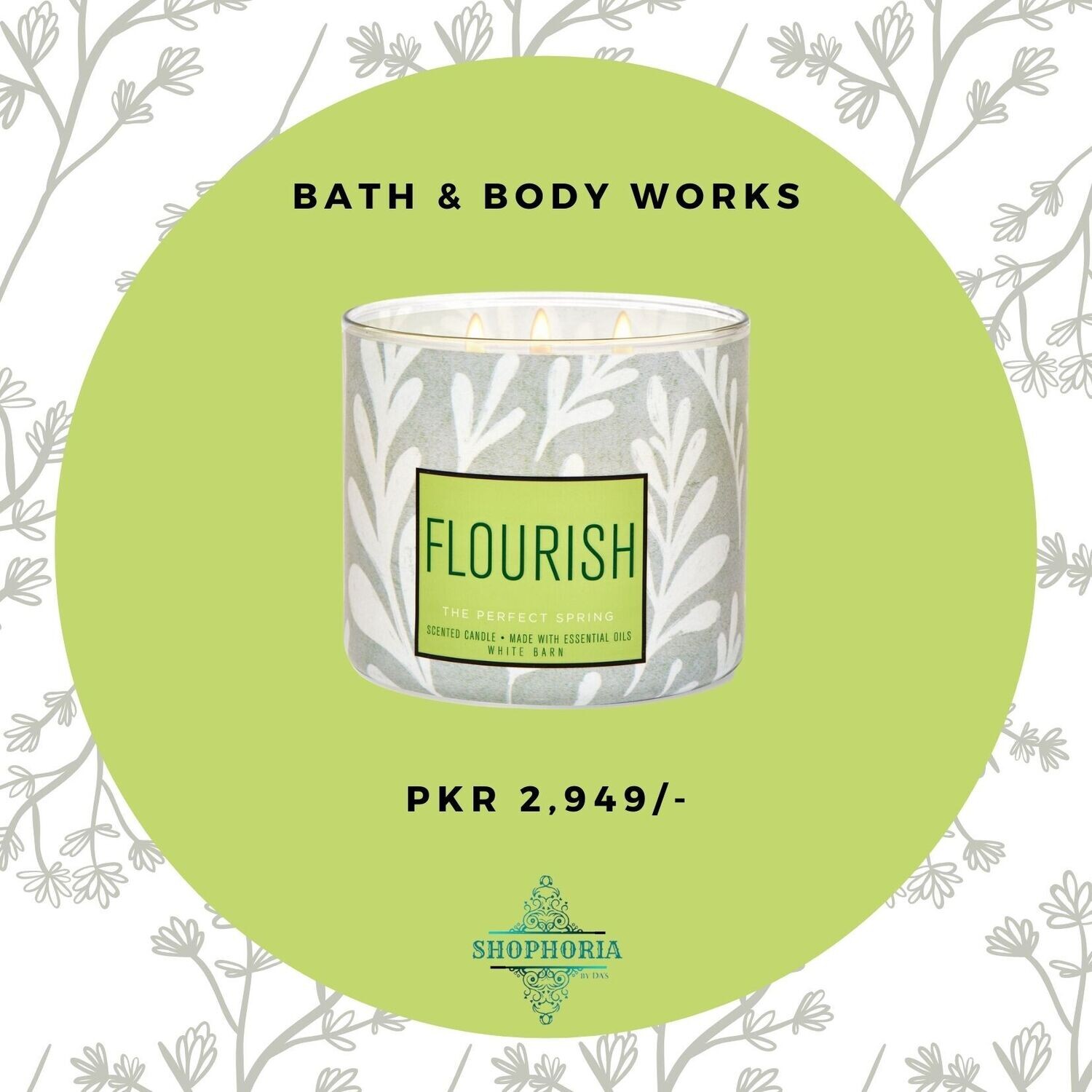 Flourish The Perfect spring three wick candle