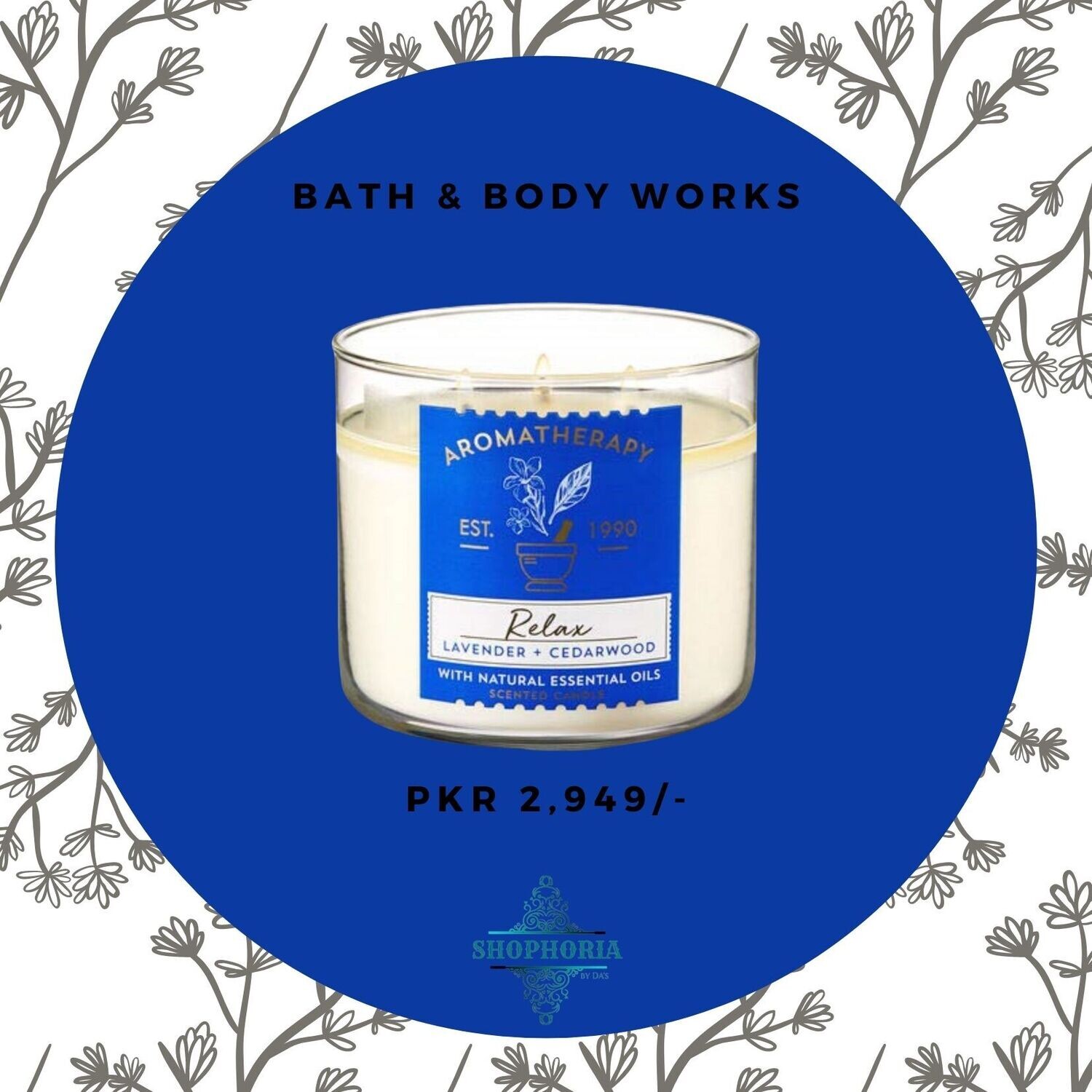 lavender &amp; Cedarwood Aromatherapy three wick candle