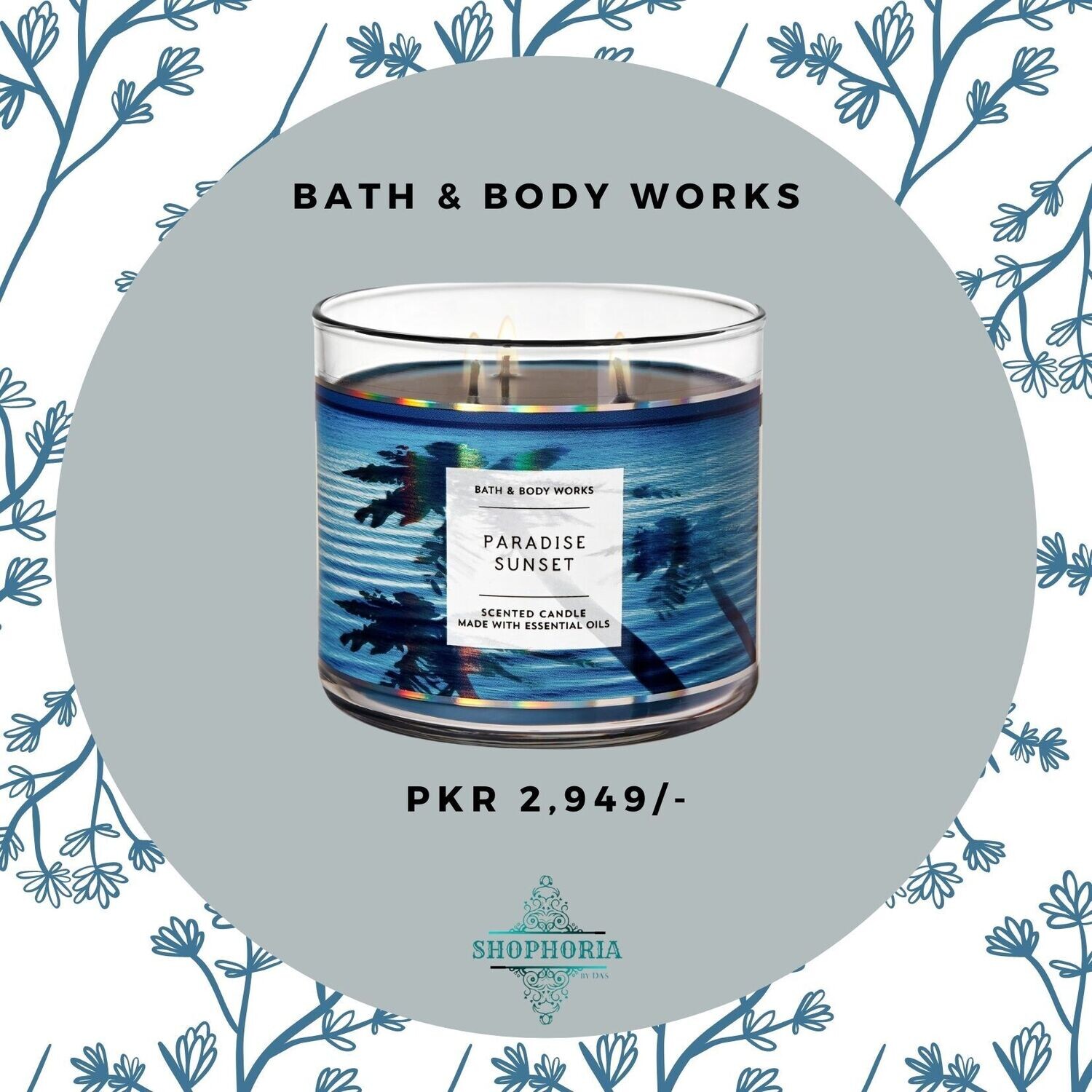Paradise sunset three wick candle