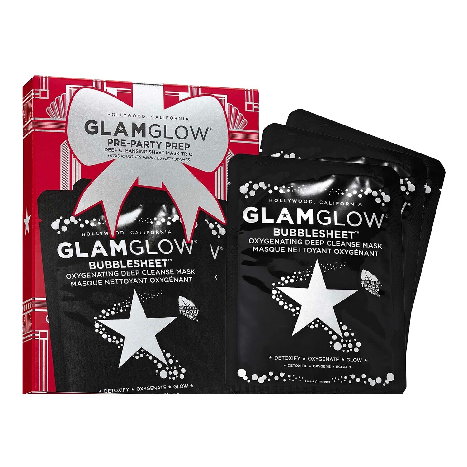 Glamglow pre-party prep sheet mask trio