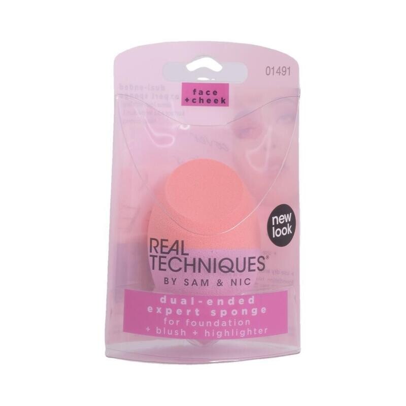 Dual-ended expert sponge pink/orange