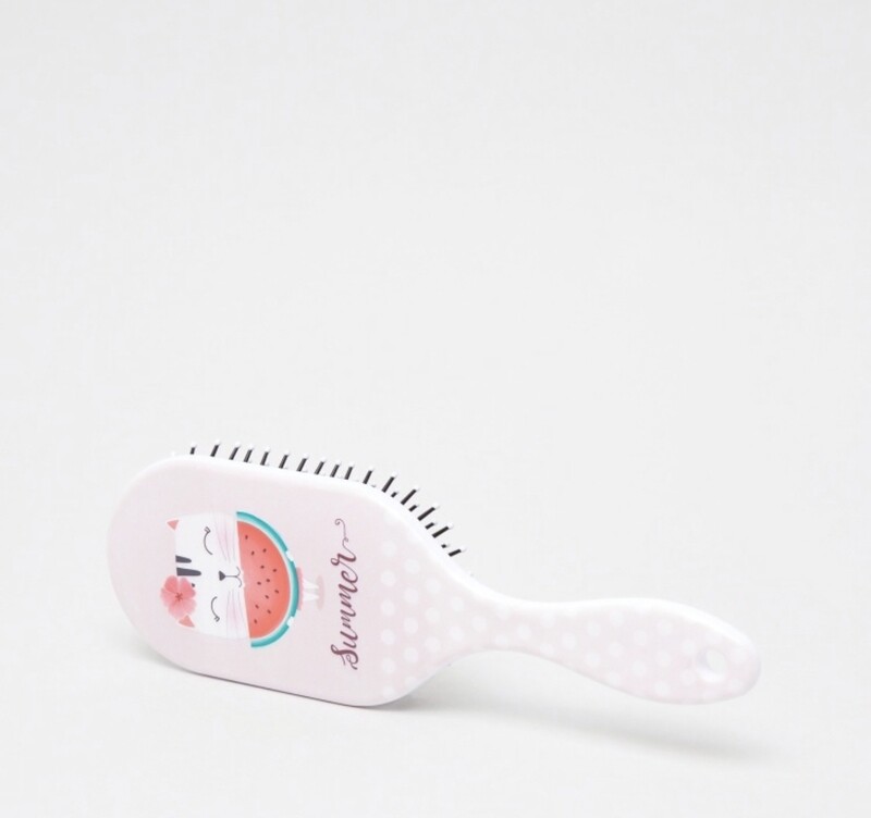 Watermelon Summer Print Rectangular Hairbrush - Multicolour