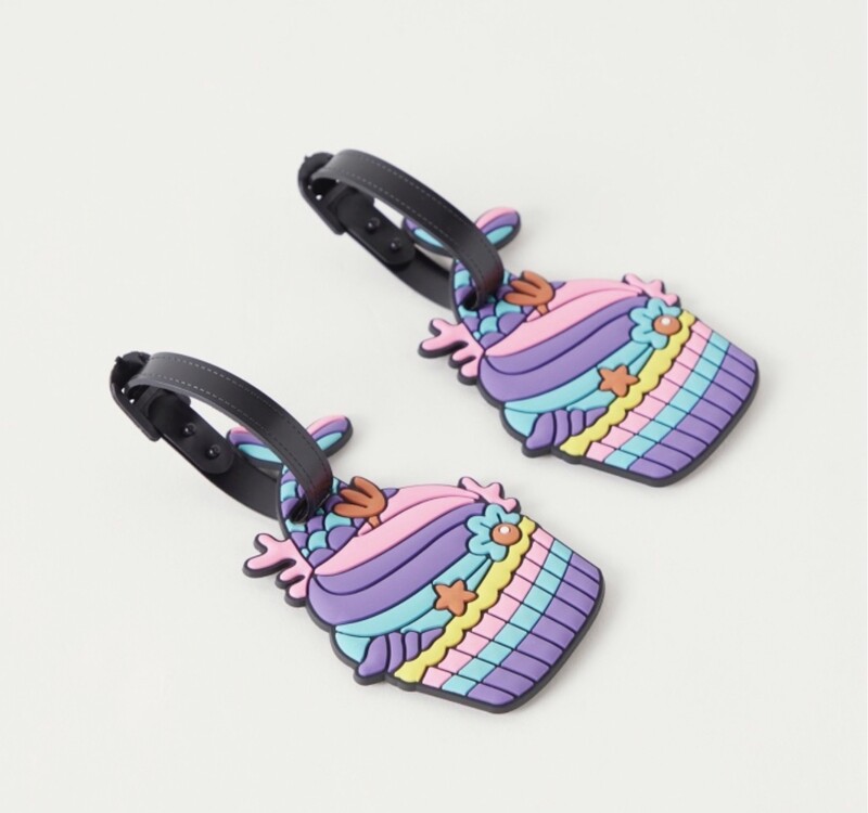 Cupcake-Shaped Luggage Tag - Set of 2 - Purple
