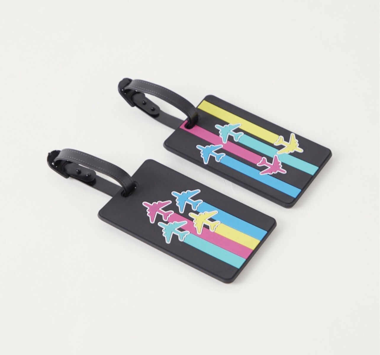 Aeroplane Textured 2-Piece Luggage Tag Set