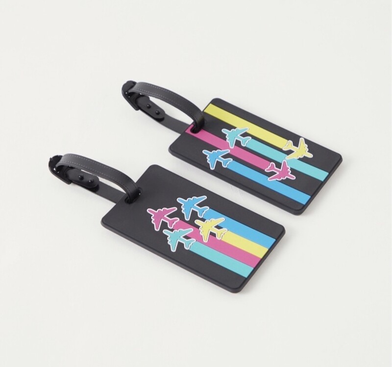 Aeroplane Textured 2-Piece Luggage Tag Set