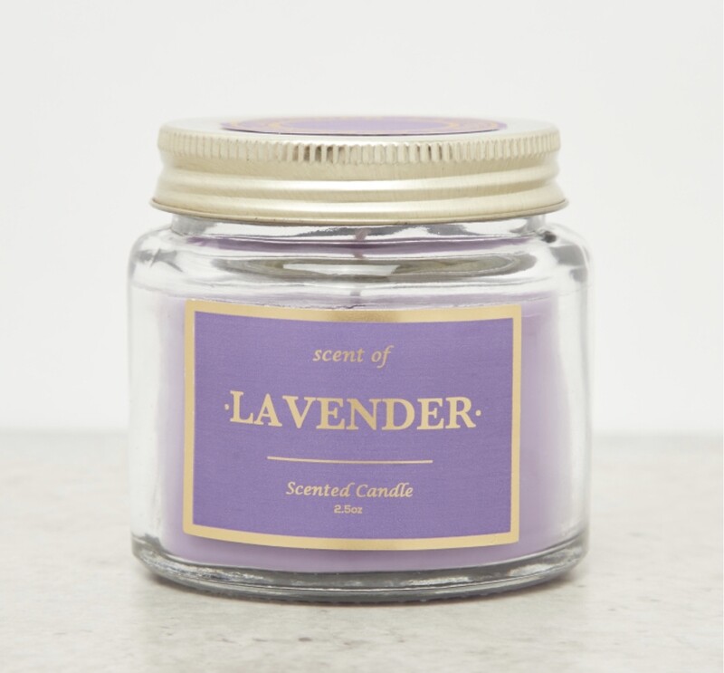 Lavender Scented Jar Candle - 70 gms - Blue