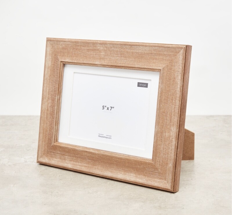 Moulded Rectangular Photo Frame - 5x7 inches - Brown