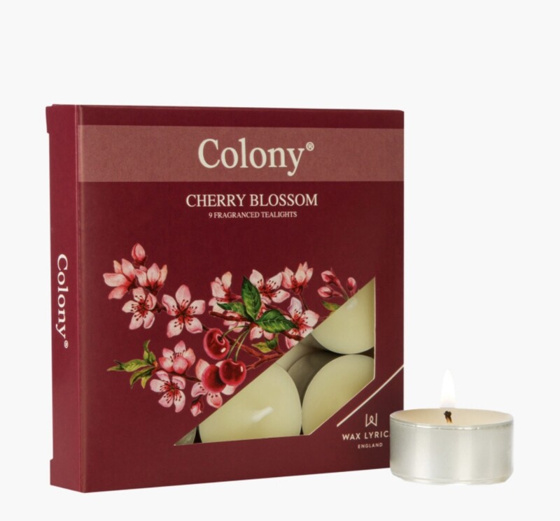 Wax Lyrical 9-Piece Cherry Blossom Tealights Set - Red
