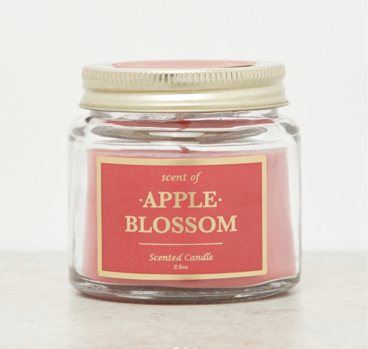 Apple Blossom  Scented Jar Candle - 70 gms - Red