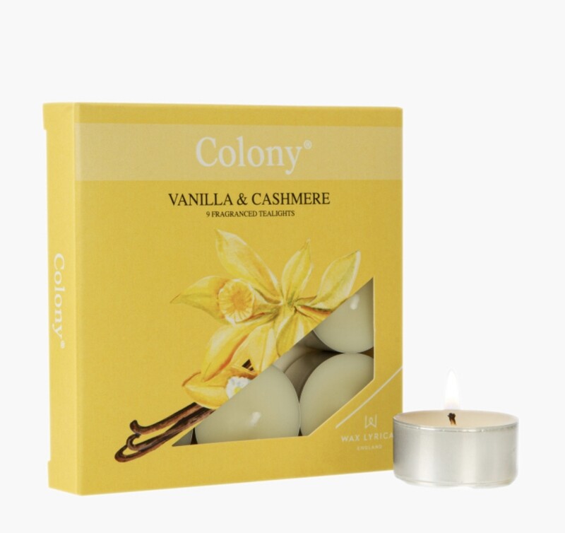 Wax Lyrical 9-Piece Vanilla and Cashmere Tealight Set - Beige