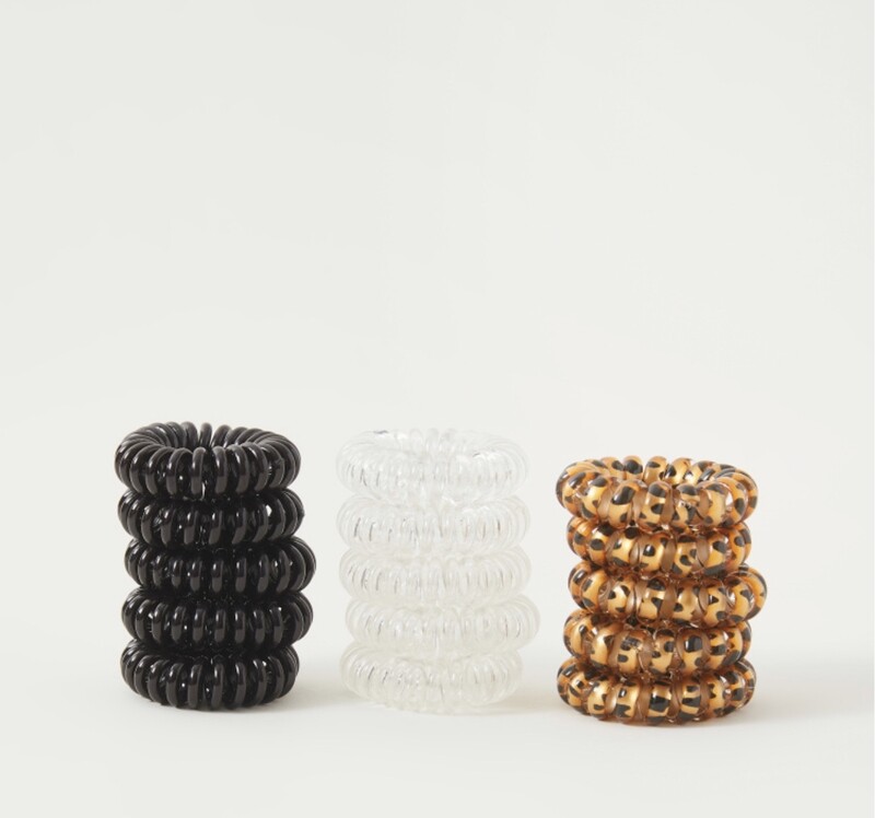Assorted 15-Piece Spiral Hair Tie Set