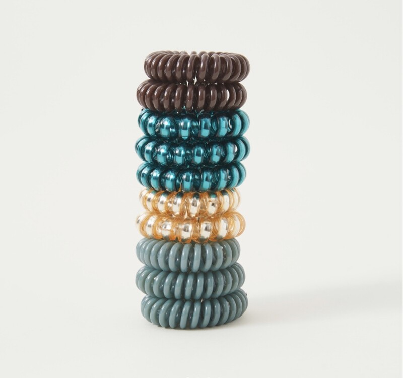 Assorted Cable Hair Tie - Set of 10 - Multicolour